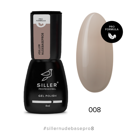 Siller Nude Base Pro No8 (8ml,15ml,30ml) — 15ml - All Pro Beauty