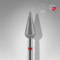 STALEKS Diamond nail drill bit pointed pear red EXPERT head diameter 5 mm / working part 12 mm - All Pro Beauty