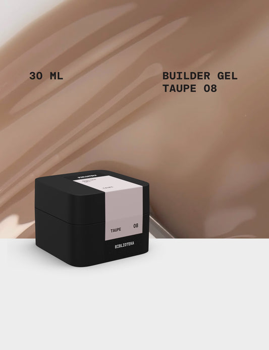BIBLIOTEKA Builder Gel № 08 Taupe – Cool beige, 30 ml