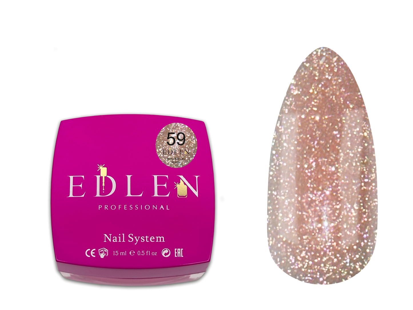Builder gel Flash Edlen №59 15ml - All Pro Beauty