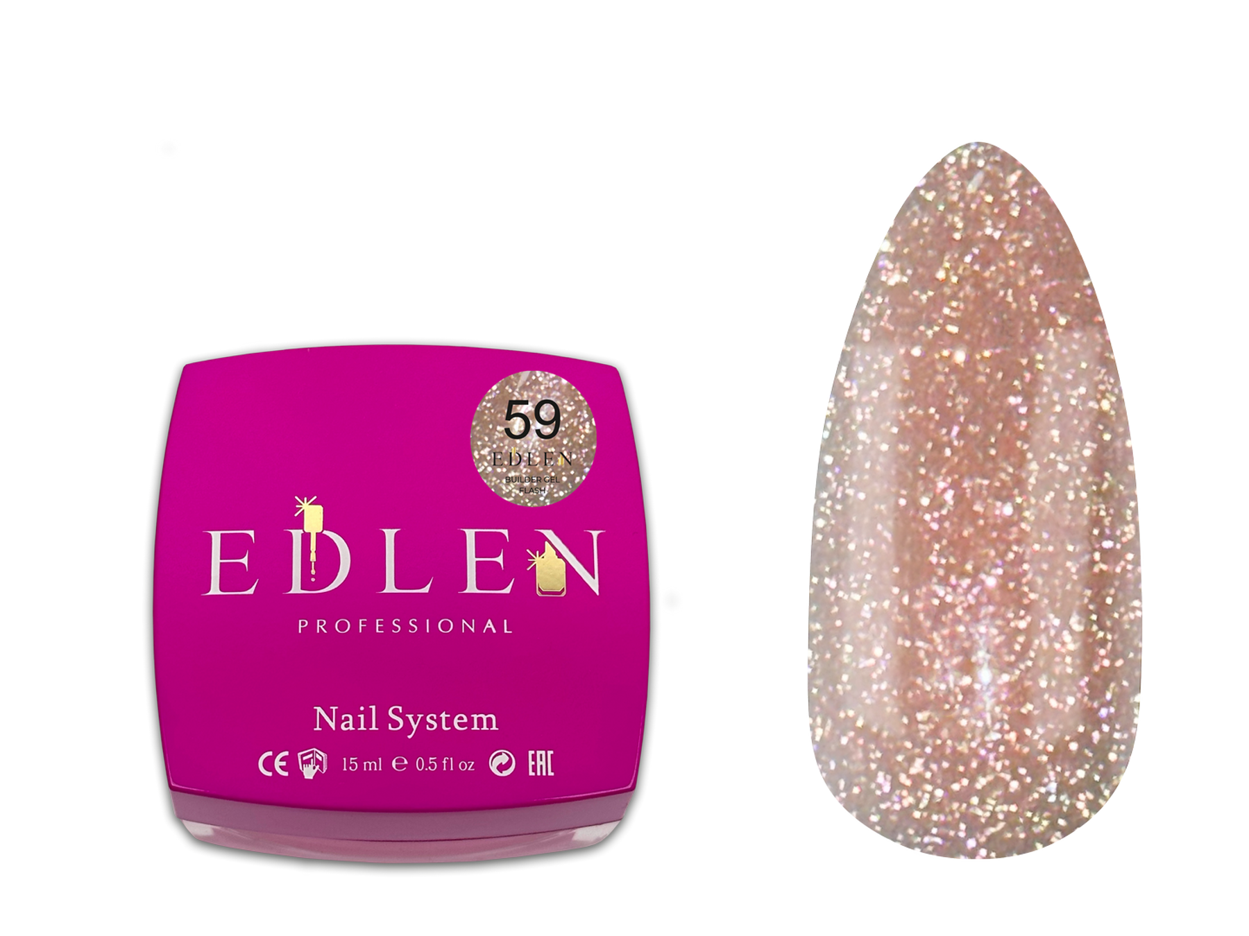 Builder gel Flash Edlen №59 15ml - All Pro Beauty