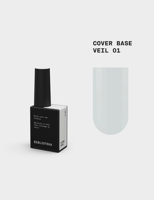 BIBLIOTEKA Cover Base № 01 Veil – Semi-transparent milky, 10 ml