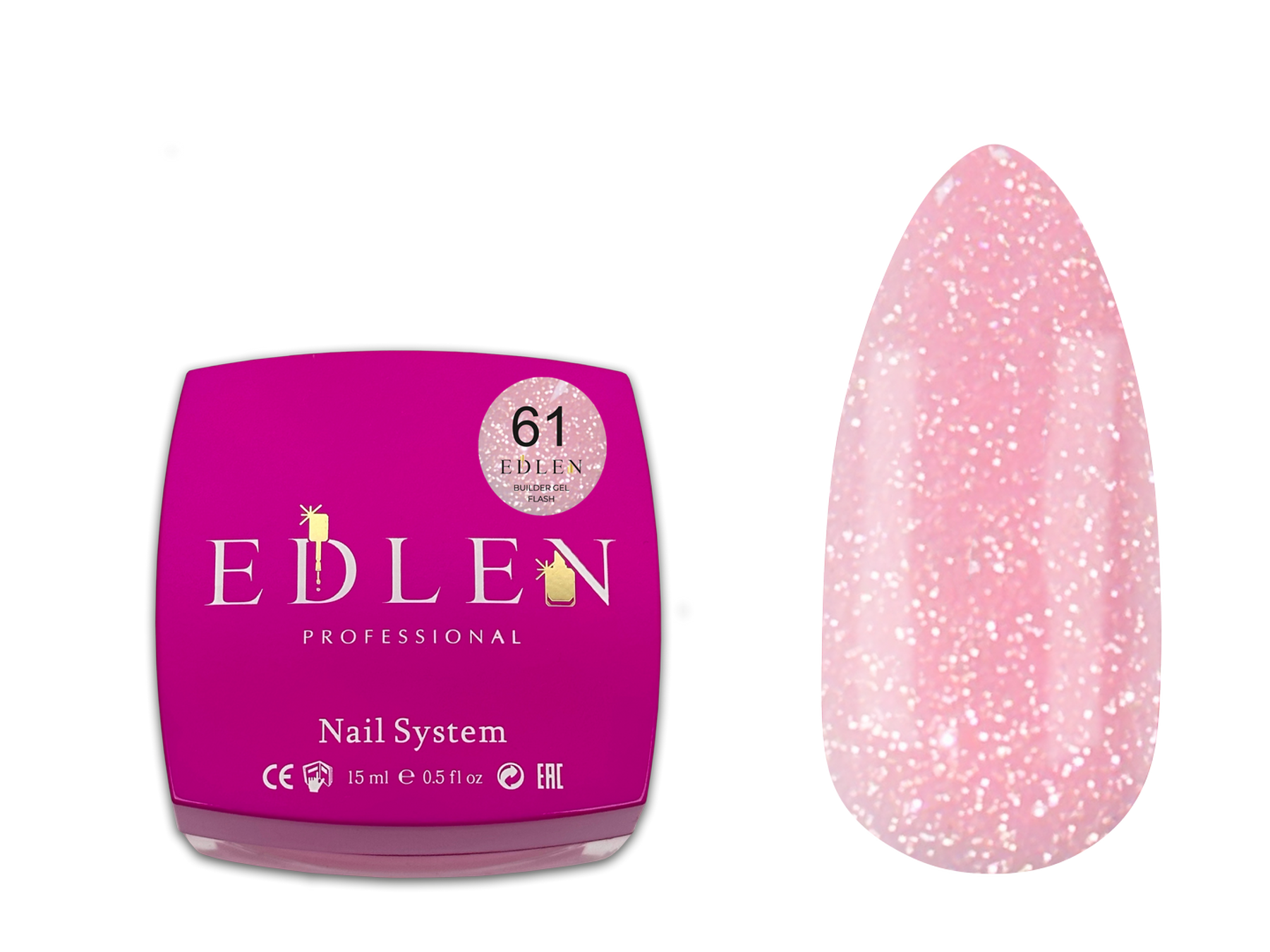 Builder gel Flash Edlen №61 15ml - All Pro Beauty