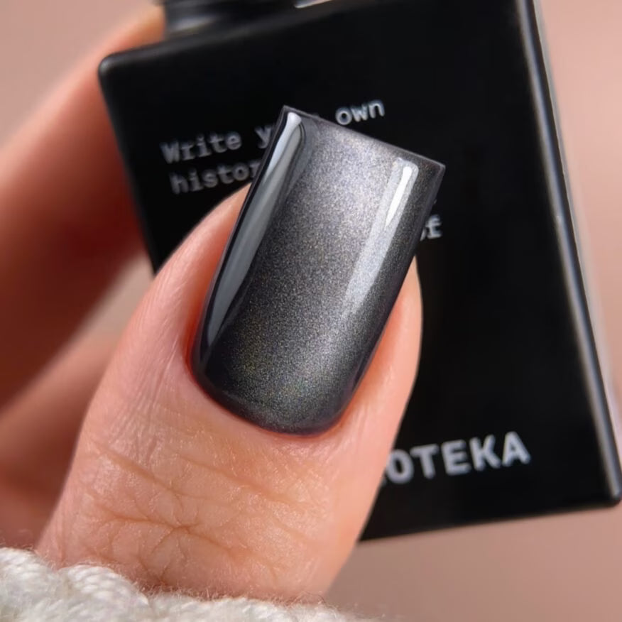 BIBLIOTEKA Cat Eye Gel Polish № 02 Shadow – Dark Gray, 10 ml