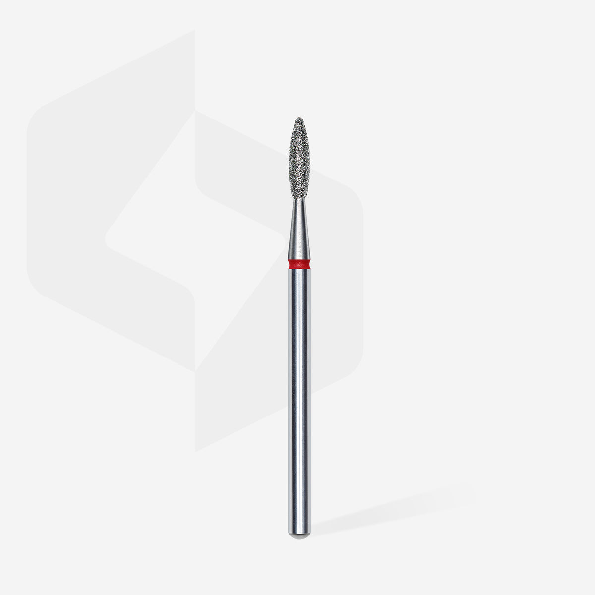 STALEKS Diamond nail drill bit flame red EXPERT head diameter 2,1 mm / working part 8 mm - All Pro Beauty