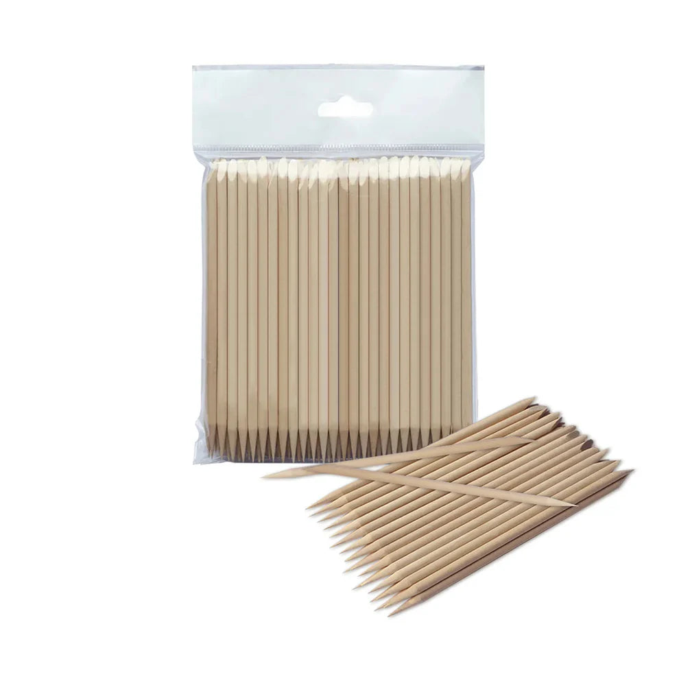 STALEKS Orange stick EXPERT wooden 150 mm (100 pcs) - All Pro Beauty