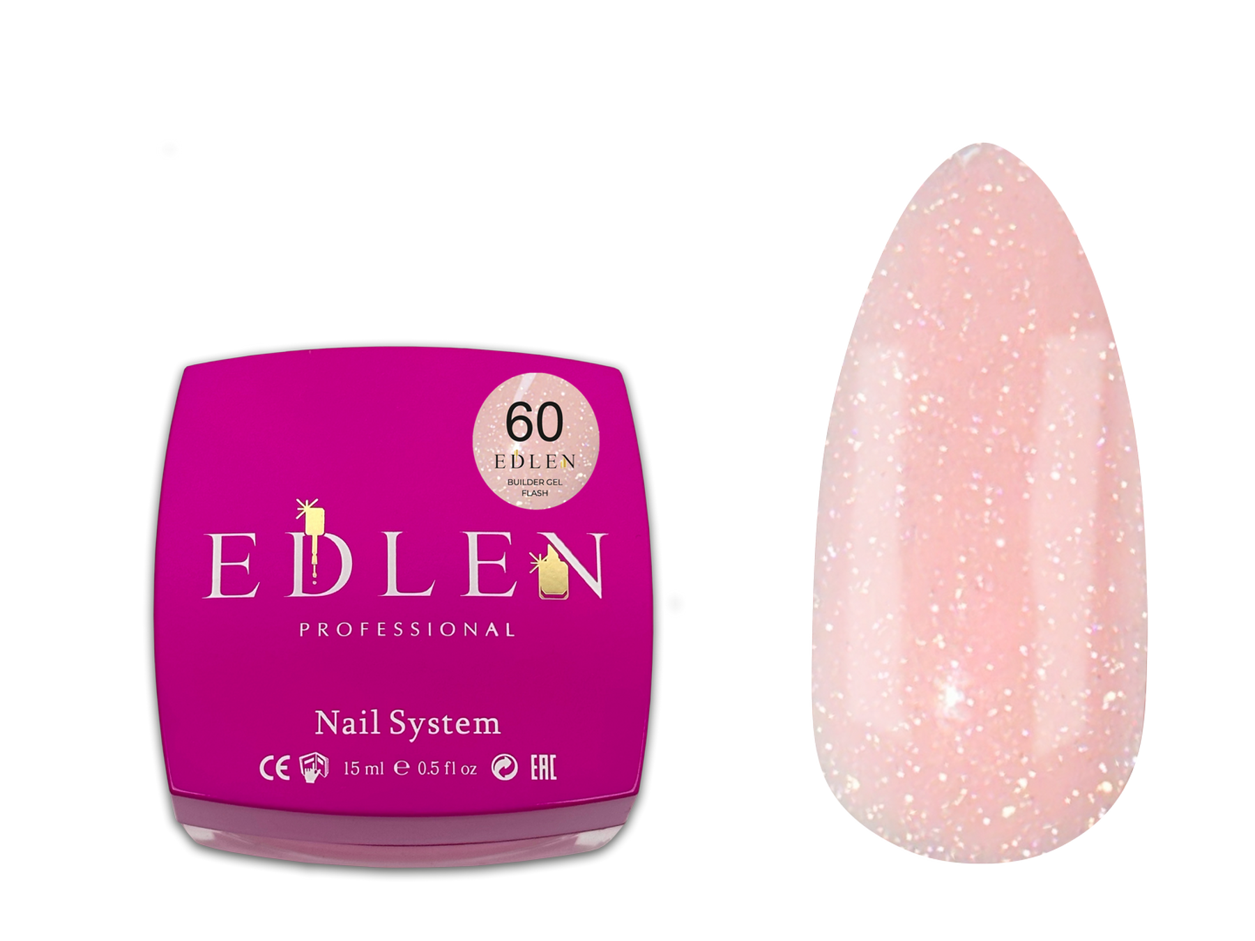 Builder gel Flash Edlen №60 15ml - All Pro Beauty