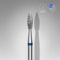 STALEKS Diamond nail drill bit pointed flame blue EXPERT head diameter 2,3 mm / working part 8 mm - All Pro Beauty