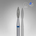 STALEKS Diamond nail drill bit pointed flame blue EXPERT head diameter 2,1 mm / working part 8 mm - All Pro Beauty