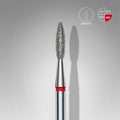 STALEKS Diamond nail drill bit flame red EXPERT head diameter 2,1 mm / working part 8 mm - All Pro Beauty