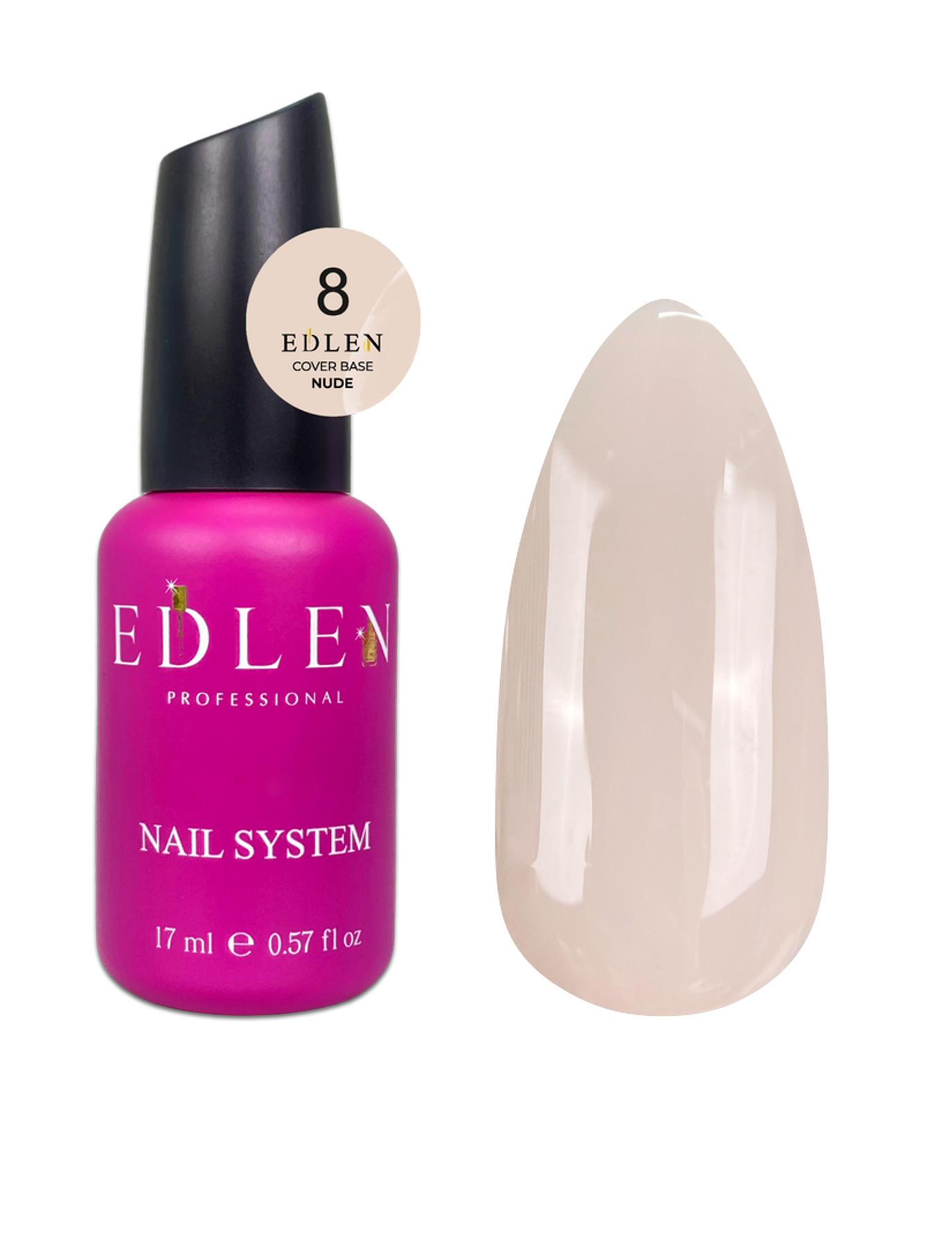 Cover base Nude Edlen №08 17ml - All Pro Beauty