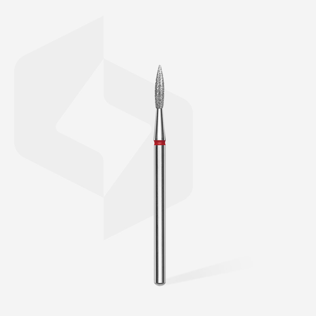 STALEKS Diamond nail drill bit pointed flame red EXPERT head diameter 2,3 mm / working part 8 mm - All Pro Beauty