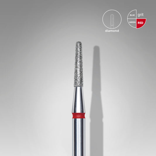 STALEKS Diamond nail drill bit frustum red EXPERT head diameter 1,8 mm / working part 8 mm
