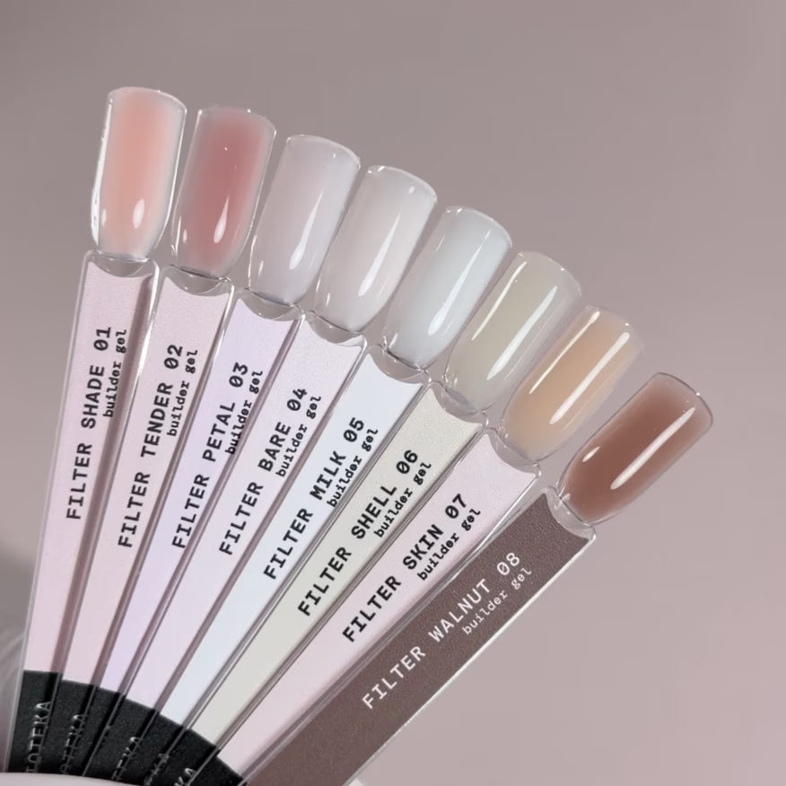 BIBLIOTEKA Builder Gel № 01 Shade FILTER – Cool Pink-Beige, 15 ml