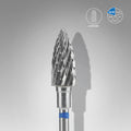 STALEKS Carbide nail drill bit pine cone blue EXPERT head diameter 6 mm / working part 14 mm - All Pro Beauty