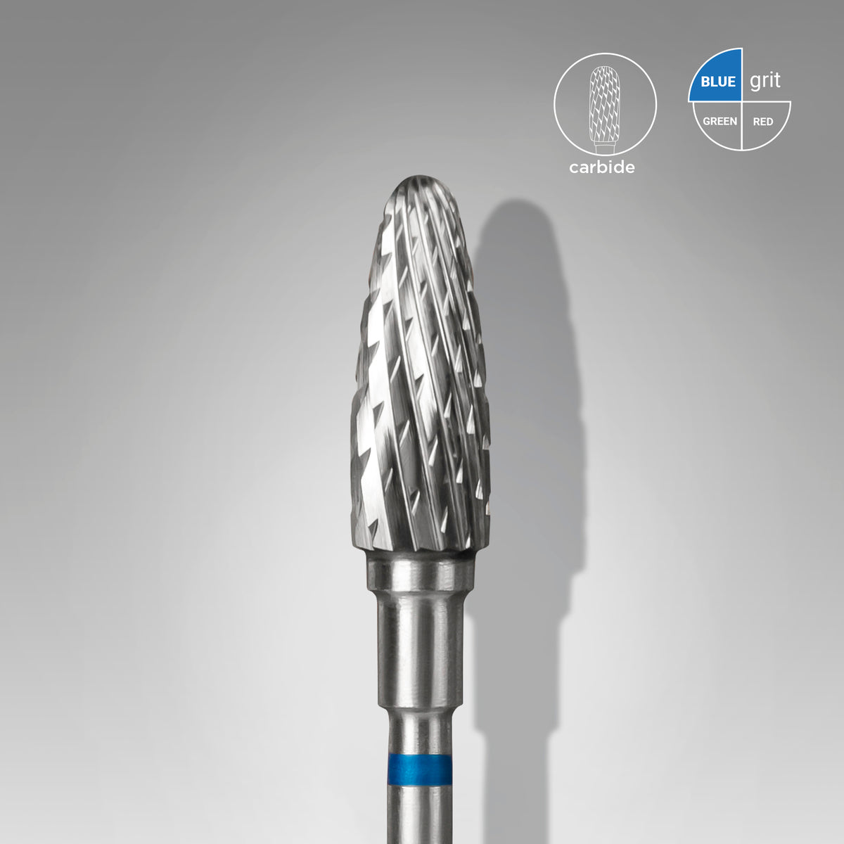 STALEKS Carbide nail drill bit corn blue EXPERT head diameter 5 mm / working part 13 mm - All Pro Beauty