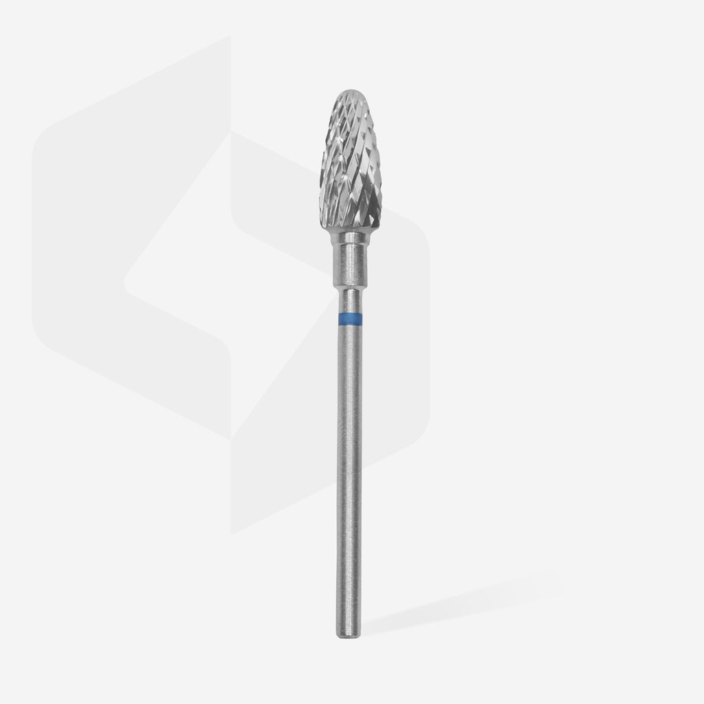 STALEKS Carbide nail drill bit corn blue EXPERT head diameter 6 mm / working part 14 mm - All Pro Beauty