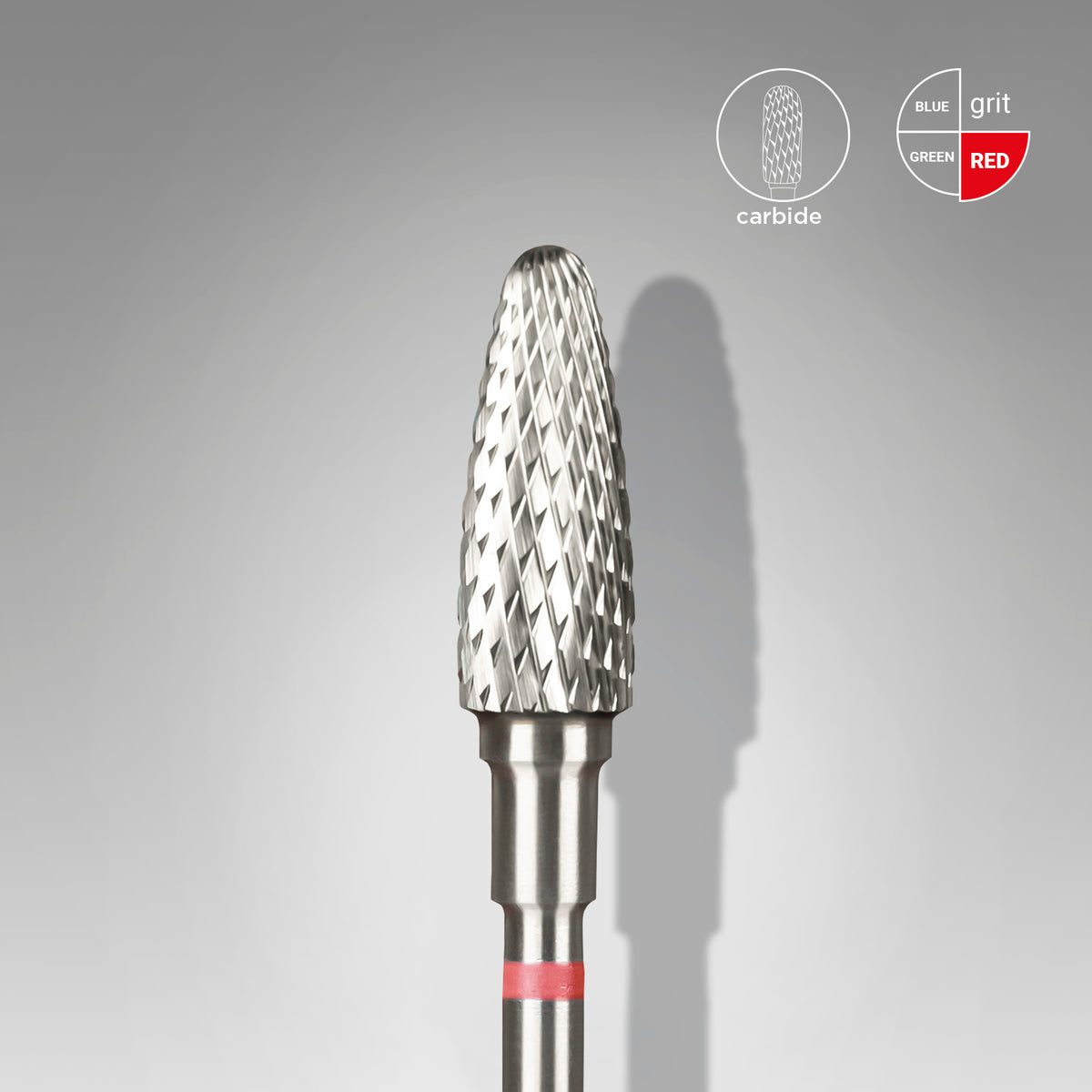 STALEKS Carbide nail drill bit corn red EXPERT head diameter 5 mm / working part 13 mm - All Pro Beauty