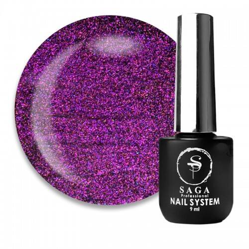 SAGA PROFESSIONAL WILD CAT GEL-POLISH (9ml) No5 plum purple with gold - All Pro Beauty