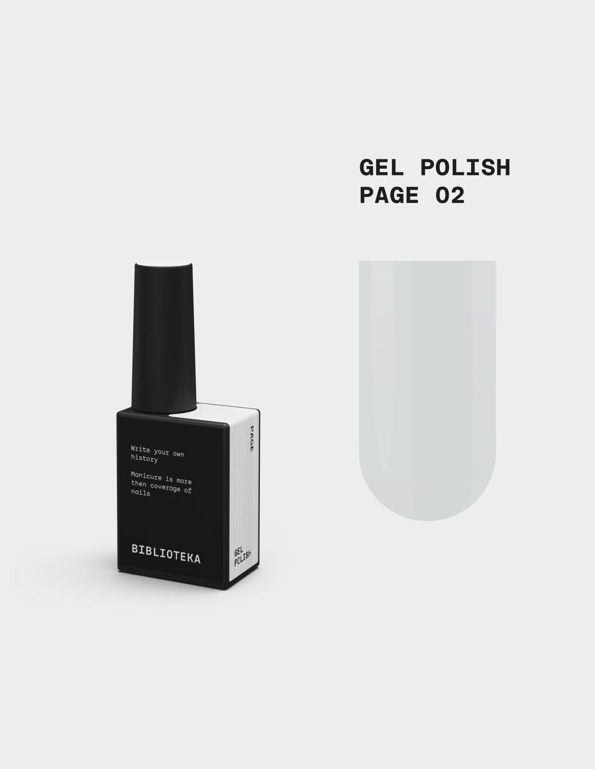 BIBLIOTEKA Gel Polish № 02 Page – White, 10 ml