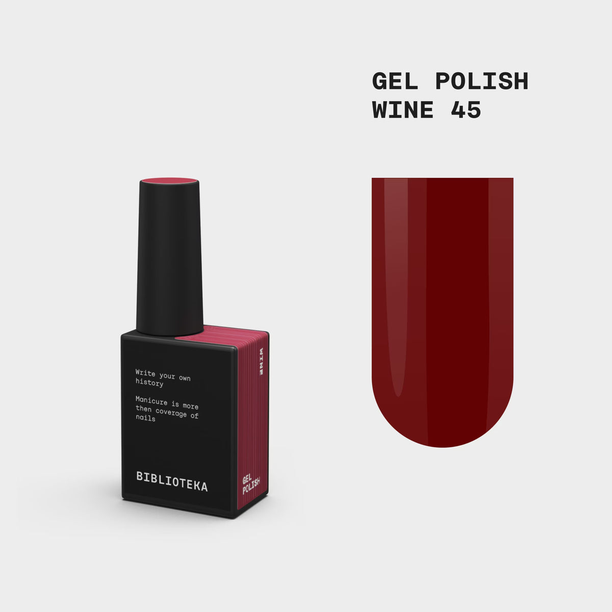 BIBLIOTEKA Gel Polish № 45 – Wine, 10 ml
