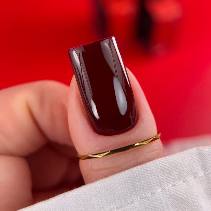 BIBLIOTEKA Gel Polish № 48 Mahogany – Dark Red-Brown, 10 ml