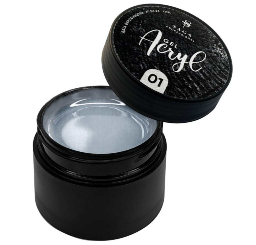 SAGA Acryl Gel No1 (13ml) Clear - All Pro Beauty