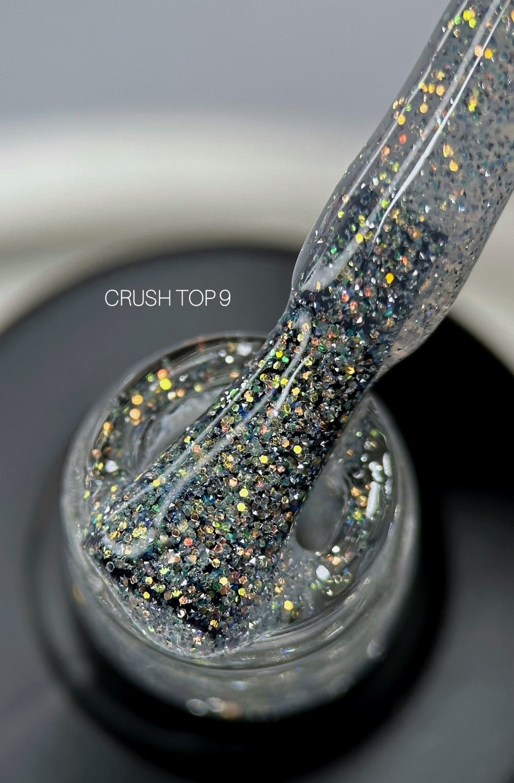 SAGA CRUSH  (transparent with holographic shimmer, cat's eye), 10 ml - No09 - All Pro Beauty
