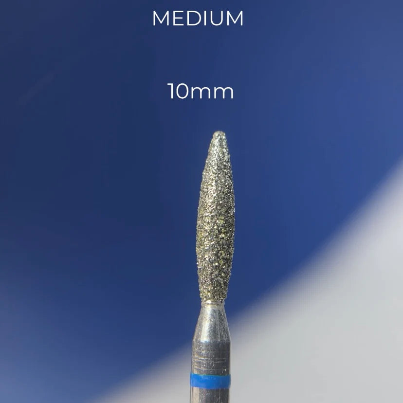 Nailsoftheday Drill Bit  Blue diamond flame , 2.3*10 mm