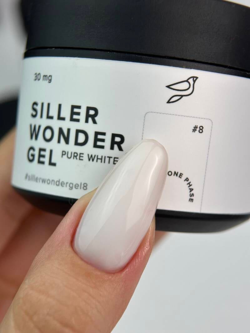 Siller Wonder Gel No8 (30ml)pure White - All Pro Beauty