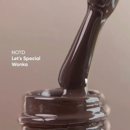 NAILSOFTHEDAY Let's special Wonka - dusty brown gel nail polish covering one layer, 10 ml