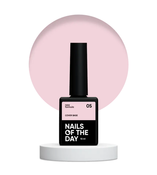 Nailsoftheday Cover base NEW Formula 05 — cold-caramel camouflage base coat for nails, 10 ml