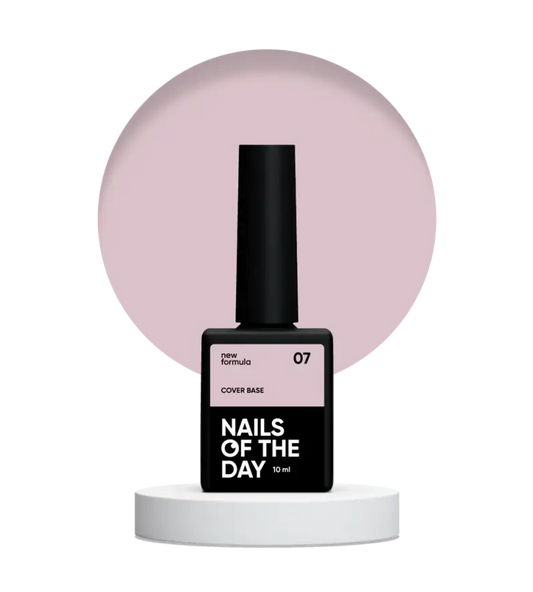 Nailsoftheday Cover base NEW Formula 07 — camouflage base coating for nails in latte color, 10 ml