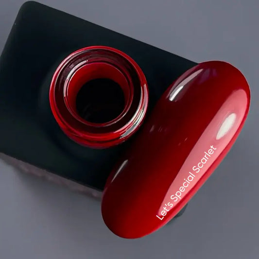 NAILSOFTHEDAY Let's special Scarlet — red-crimson gel polish for nails covering one layer, 10 ml
