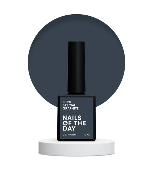 NAILSOFTHEDAY Let's special Graphite — graphite gel polish for nails covering in one layer, 10 ml