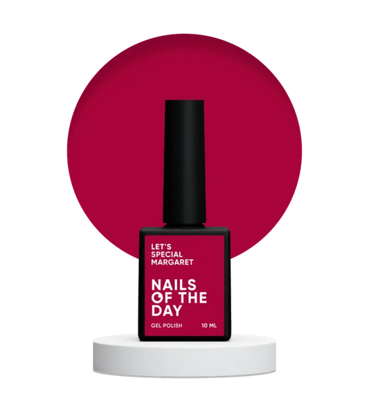 NAILSOFTHEDAY Let's special Margaret - dark magenta gel nail polish covering one layer, 10 ml