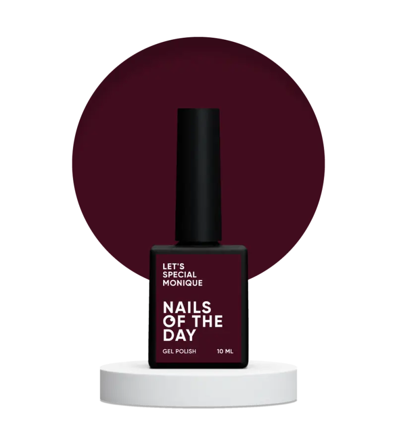 NAILSOFTHEDAY Let's special Monique - dark plum gel nail polish covering one layer, 10 ml - All Pro Beauty