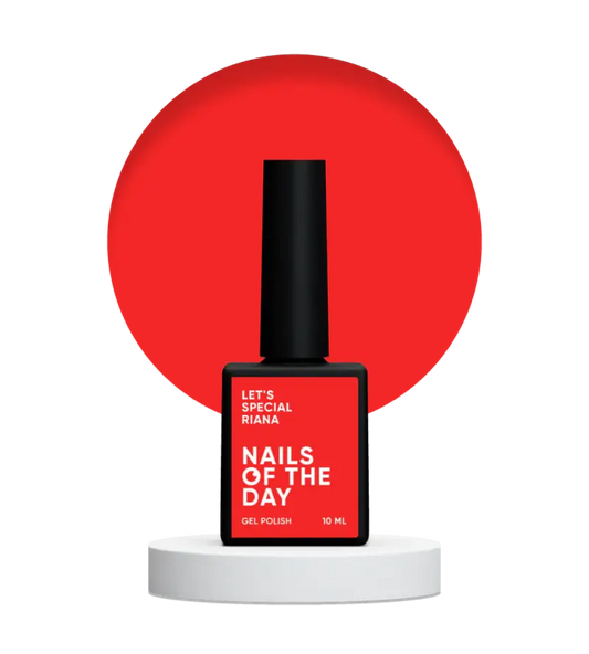 NAILSOFTHEDAY Let's special Riana - bright crimson gel nail polish covering one layer, 10 ml