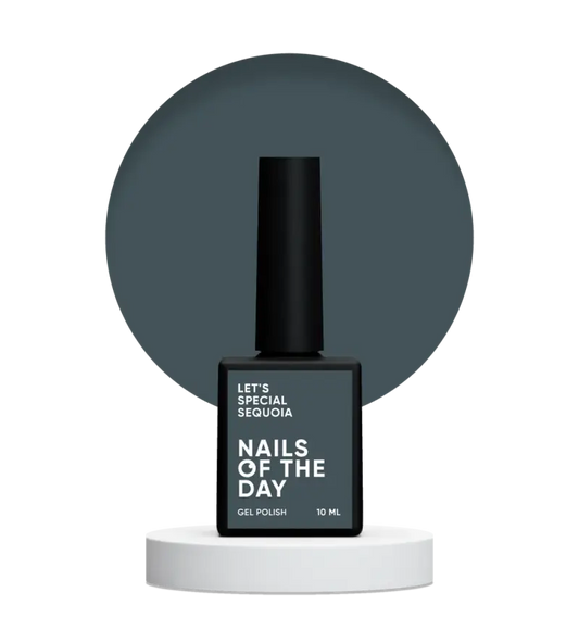 NAILSOFTHEDAY Let's special Sequoia — dark olive gel nail polish covering one layer, 10 ml