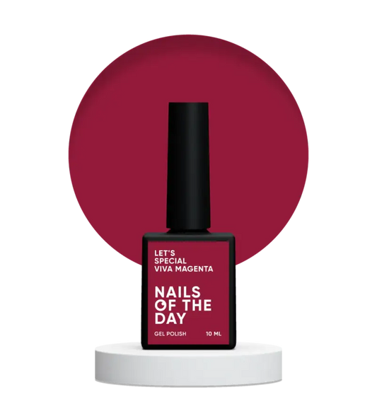 NAILSOFTHEDAY Let's special Viva Magenta — cranberry gel nail polish covering one layer, 10 ml