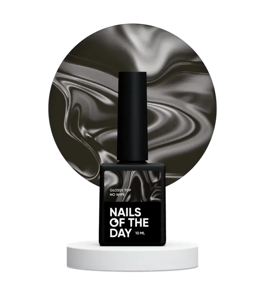 NAILSOFTHEDAY Glossy top no wipe - glossy top without a sticky layer and with UV filters, 10 ml