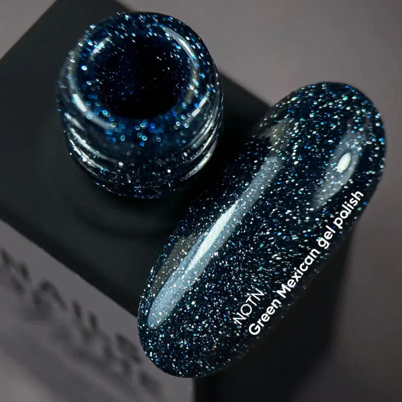 NAILSOFTHENIGHT Green Mexican gel polish — dark green reflective gel nail polish, 10 ml
