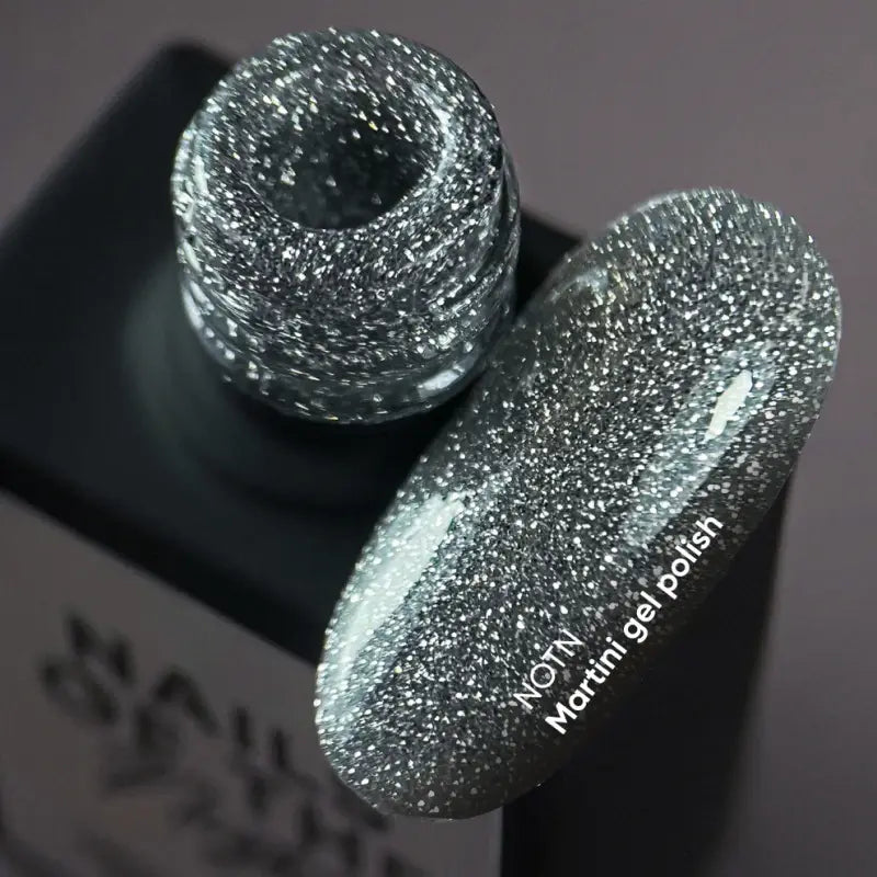 NAILSOFTHENIGHT Martini gel polish — silver reflective gel polish for nails, 10 ml - All Pro Beauty