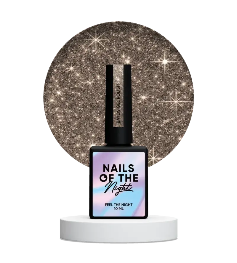 NAILSOFTHENIGHT Baylis gel polish — golden reflective gel polish for nails, 10 ml - All Pro Beauty