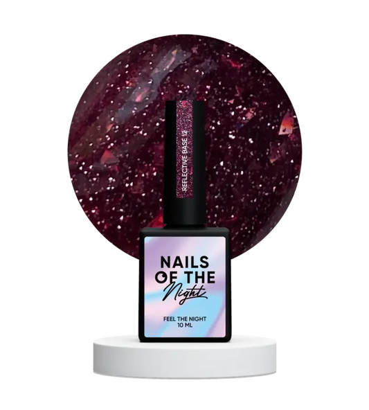 NAILSOFTHENIGHT Reflective base 12 — camouflage reflective base with shimmer, 10 ml