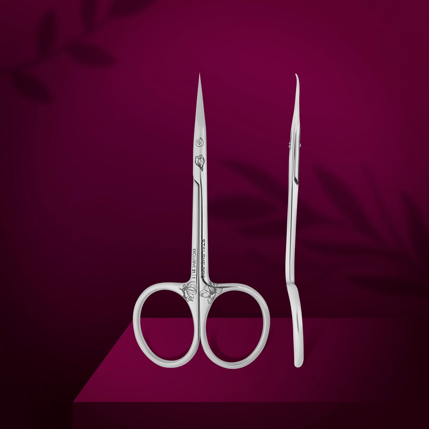 Professional cuticle scissors with hook EXCLUSIVE 21 TYPE 1 magnolia(SX-21/1m)