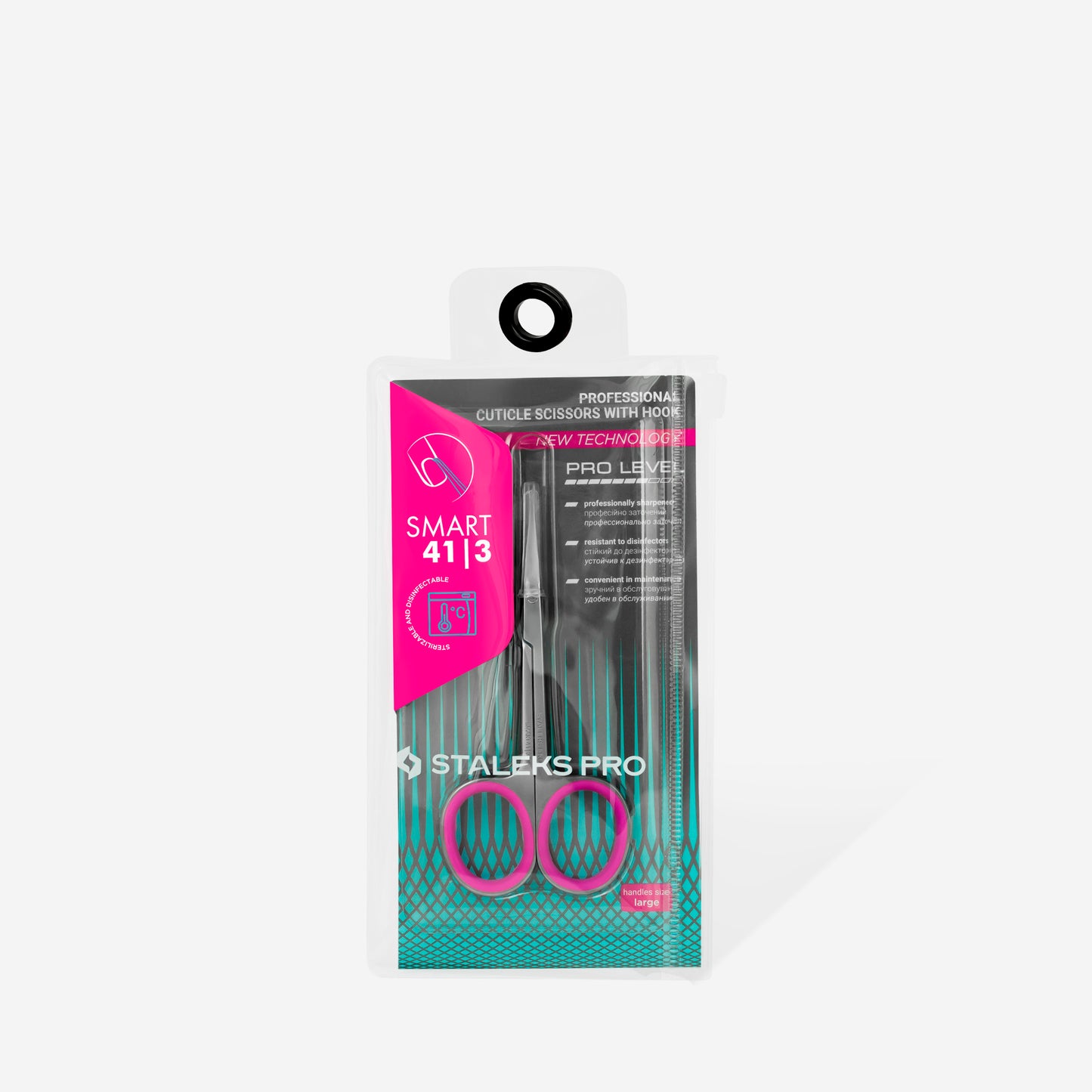 STALEKS Professional cuticle scissors with hook SMART 41 TYPE 3