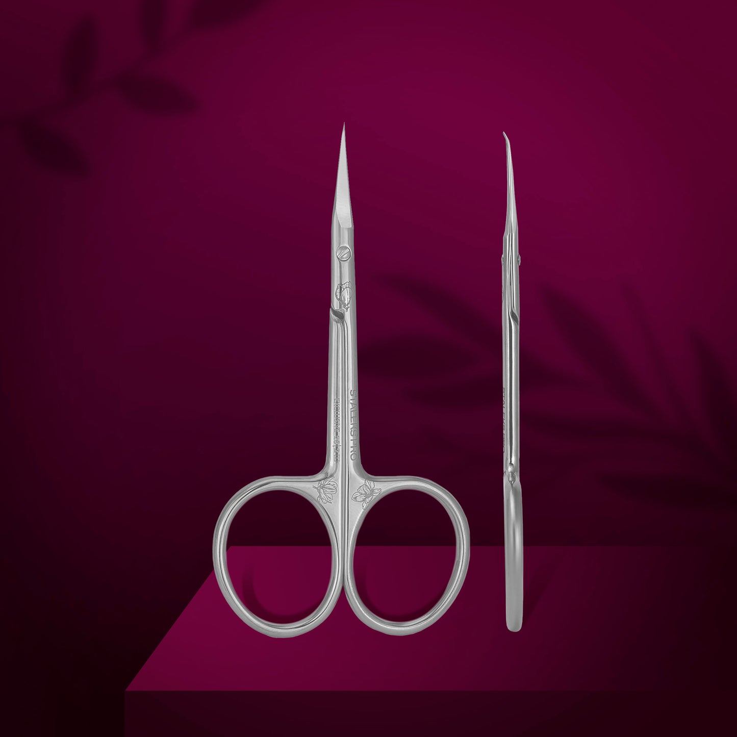 Professional cuticle scissors with hook EXCLUSIVE 23 TYPE 2 magnolia (SX-23/2m)