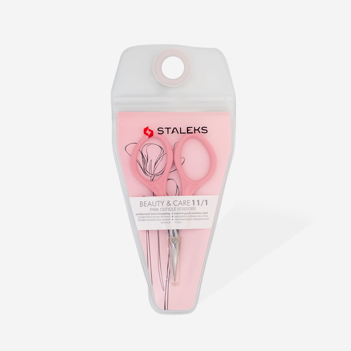 STALEKS Pink cuticle scissors BEAUTY & CARE 11 TYPE 1 - All Pro Beauty
