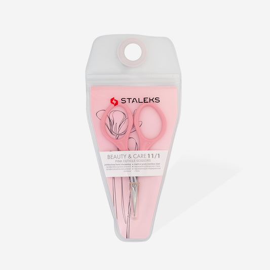 STALEKS Pink cuticle scissors BEAUTY & CARE 11 TYPE 1